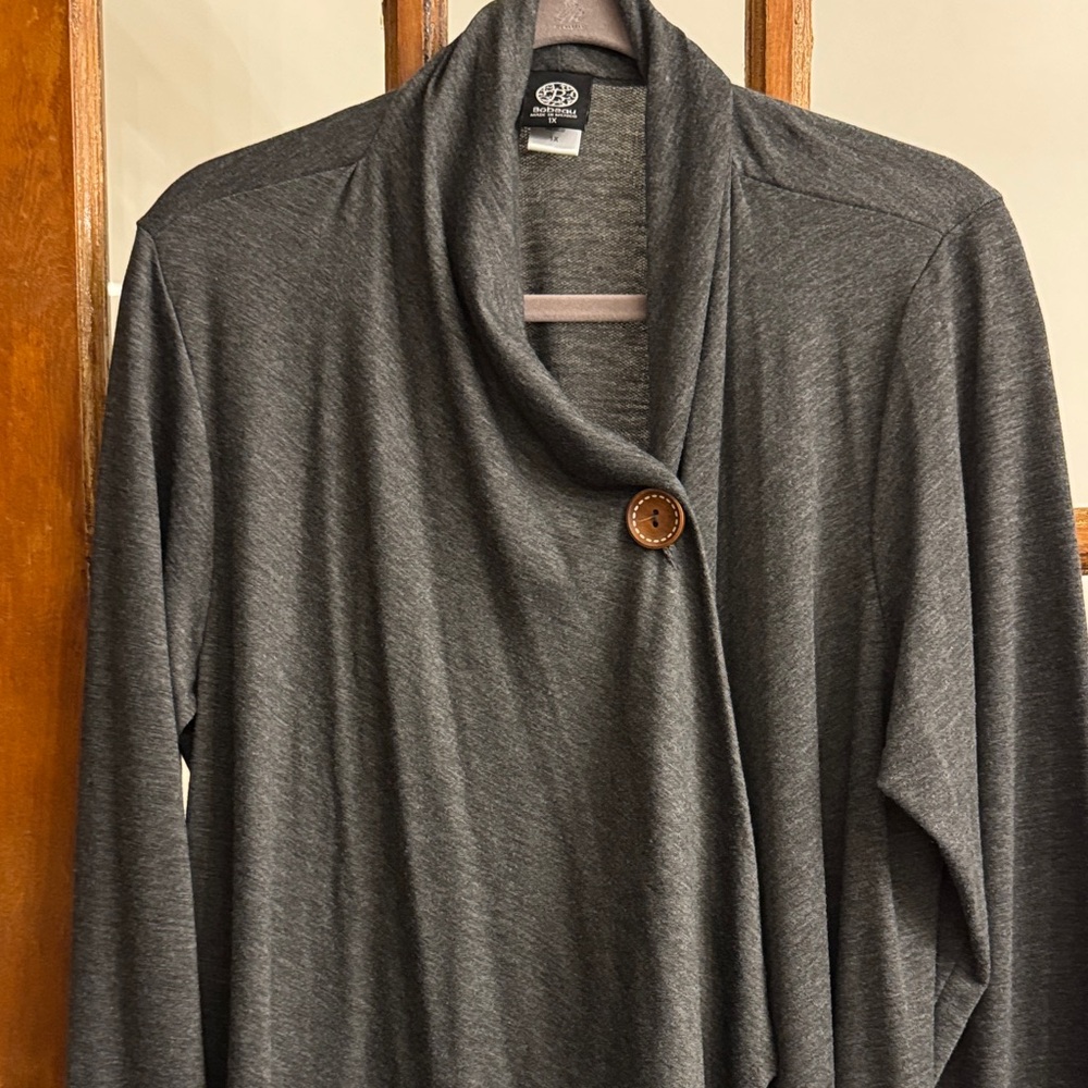 Bobeau Gray Women's Cardigan Sweater - Picture 5 of 7